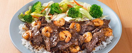 BEEF & SHRIMP TERIYAKI