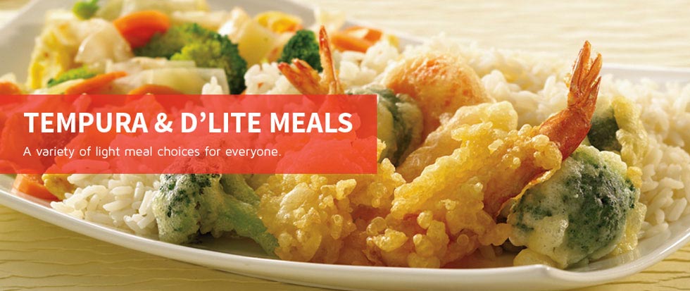 Tempura & d'lite meals